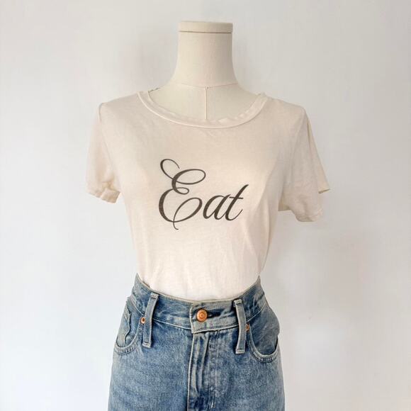 WILDFOX FLOWY “EAT” TEE - Picture 1 of 8
